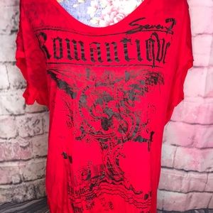 Seven7 red top 18/20 women